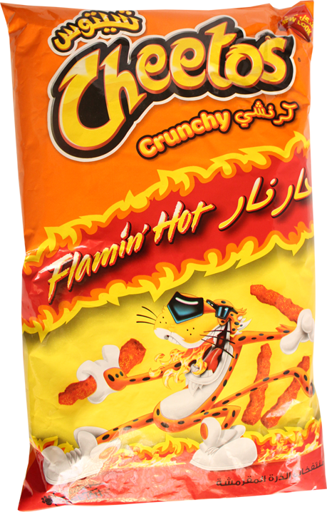 Cheetos Crunchy Flaming Hot 205g.